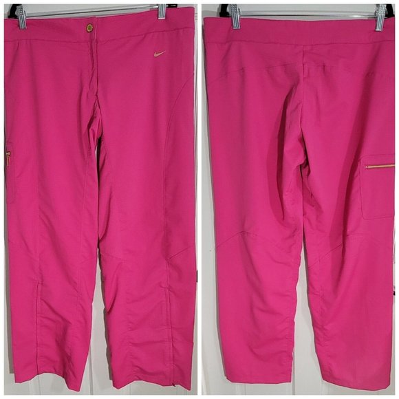 Nike Sphere Dry Womens‎ Pink Pants Ankle Zip Pocket Mid Rise Size XL NWT - Picture 3 of 10